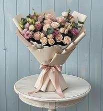 Букет цветов из:  Розы и Лизиантусы #REPLACE_PRED# Камских Полянах