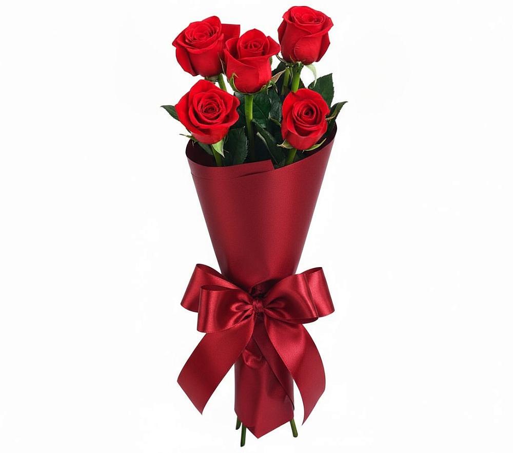 Букет 5 Красных роз Эдлесс Лав в Камских Полянах
