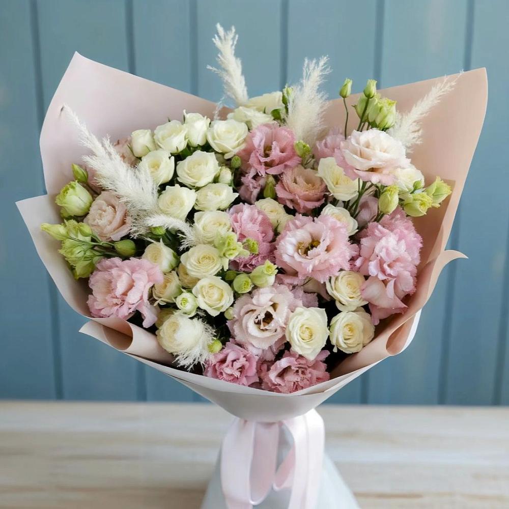 Букет цветов из: Альстромерии и Розы в Камских Полянах