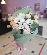 Букет милый в Камских Полянах Букет цветов из: Хризантемы и Розы в Камских Полянах