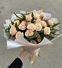 Букет Кремовые розы Латте в Камских Полянах