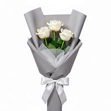Букет 3 белые розы #REPLACE_PRED# Камских Полянах