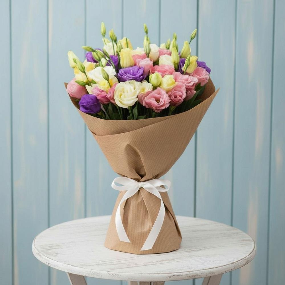 Букет цветов из: Лизиантусы в Камских Полянах