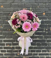 Букет цветов из:  Герберы и Хризантемы в Камских Полянах