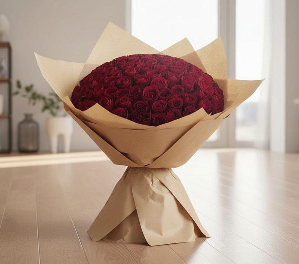 Букет 101 Красная роза в Камских Полянах