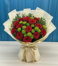 Букет цветов из:  Розы и Хризантемы #REPLACE_PRED# Камских Полянах